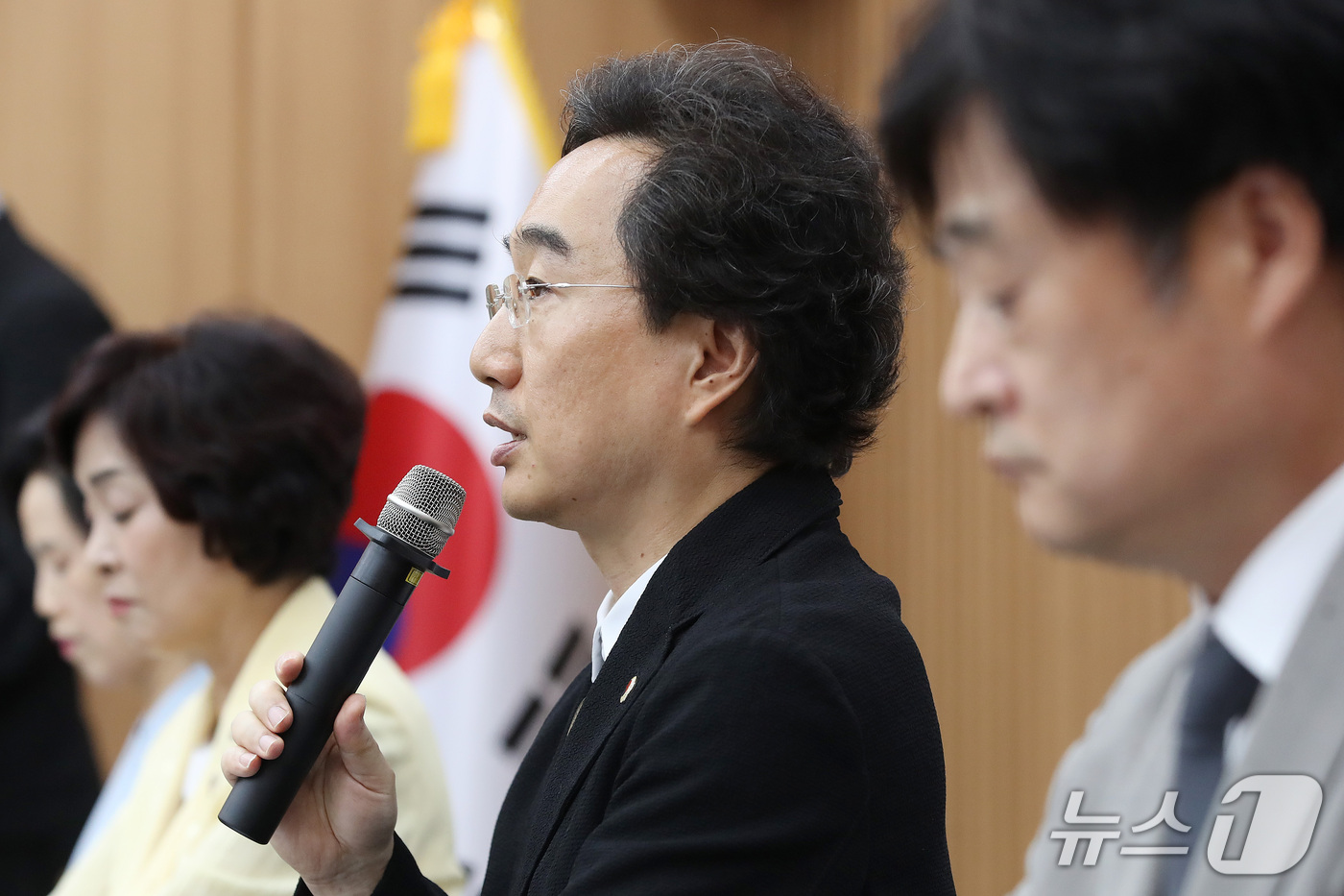 (대구=뉴스1) 공정식 기자 = 민복기 AI바이오·메디시티대구협의회장(대구시의사회장)이 15일 대구시 중구 동인청사에서 한국보건의료인국가시험원(국시원)과 국립치의학연구원 등 보건의 …