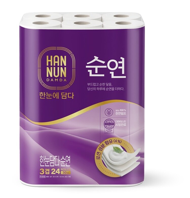 본문 이미지 - 쿠팡 자회사 CPLB의 프리미엄 자체 브랜드 한눈담다 화장지 '순연' 상품 이미지. (쿠팡 홈페이지 갈무리)