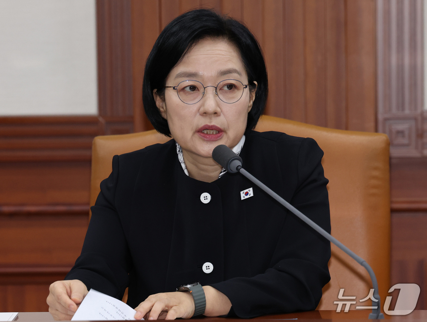 (서울=뉴스1) 이종덕 기자 = 한성숙 국무총리가 16일 서울 종로구 정부서울청사에서 국가정책 조정회의에서 모두발언하고 있다. 2026.9.16/뉴스1