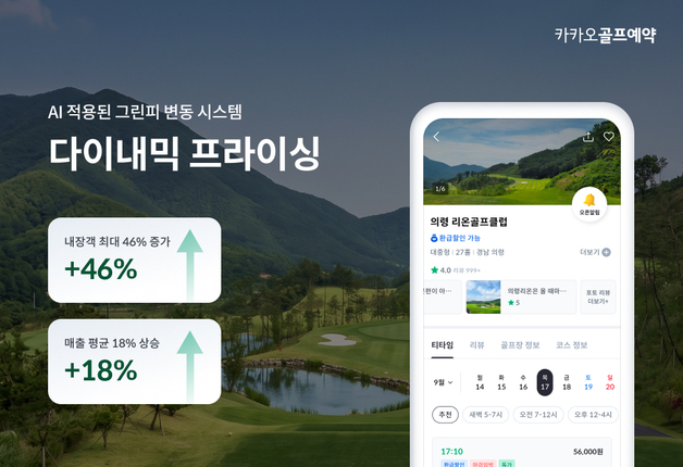 카카오골프예약, AI 적용 변동 그린피 시스템 도입