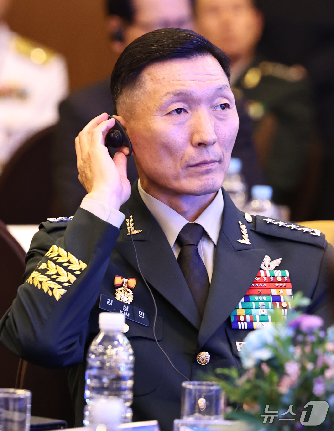 (서울=뉴스1) 이종수 기자 = 김성민 한미연합군사령부 부사령관이 16일 국방컨벤션에서 열린 ‘2026 한·미 연합워파이팅포럼’에 참석하고 있다. 2026.9.16/뉴스1