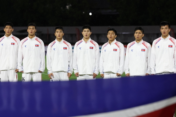 중국과의 일전 앞둔 북한 축구대표팀