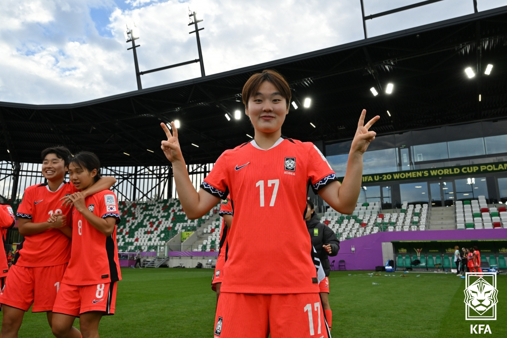 (서울=뉴스1) 김진환 기자 = 17일(이하 한국시간) 폴란드 소스노비에츠의 아레나 소스노비에츠에서 열린 2026 국제축구연맹(FIFA) 20세 이하(U-20) 여자 월드컵 아르헨 …