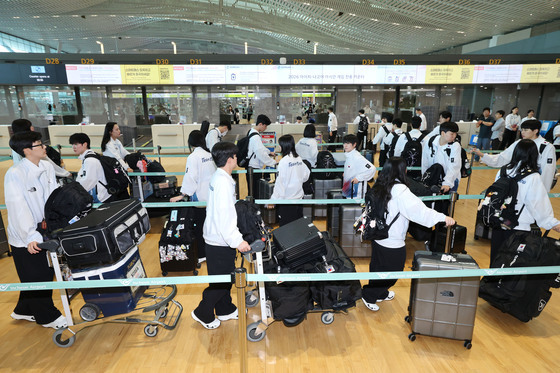 대한민국 선수단 아시안게임 위해 출국