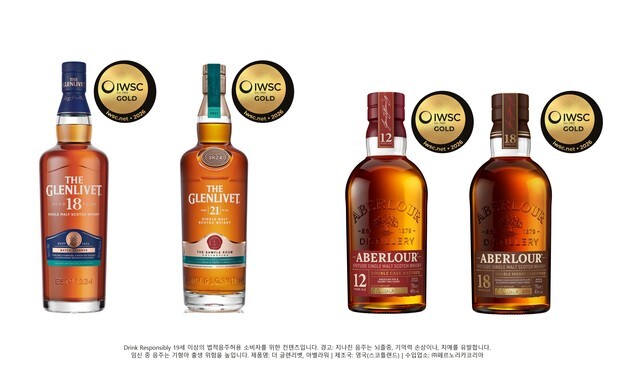 더 글렌리벳·아벨라워, '2026 IWSC'서 골드 메달 6개 수상