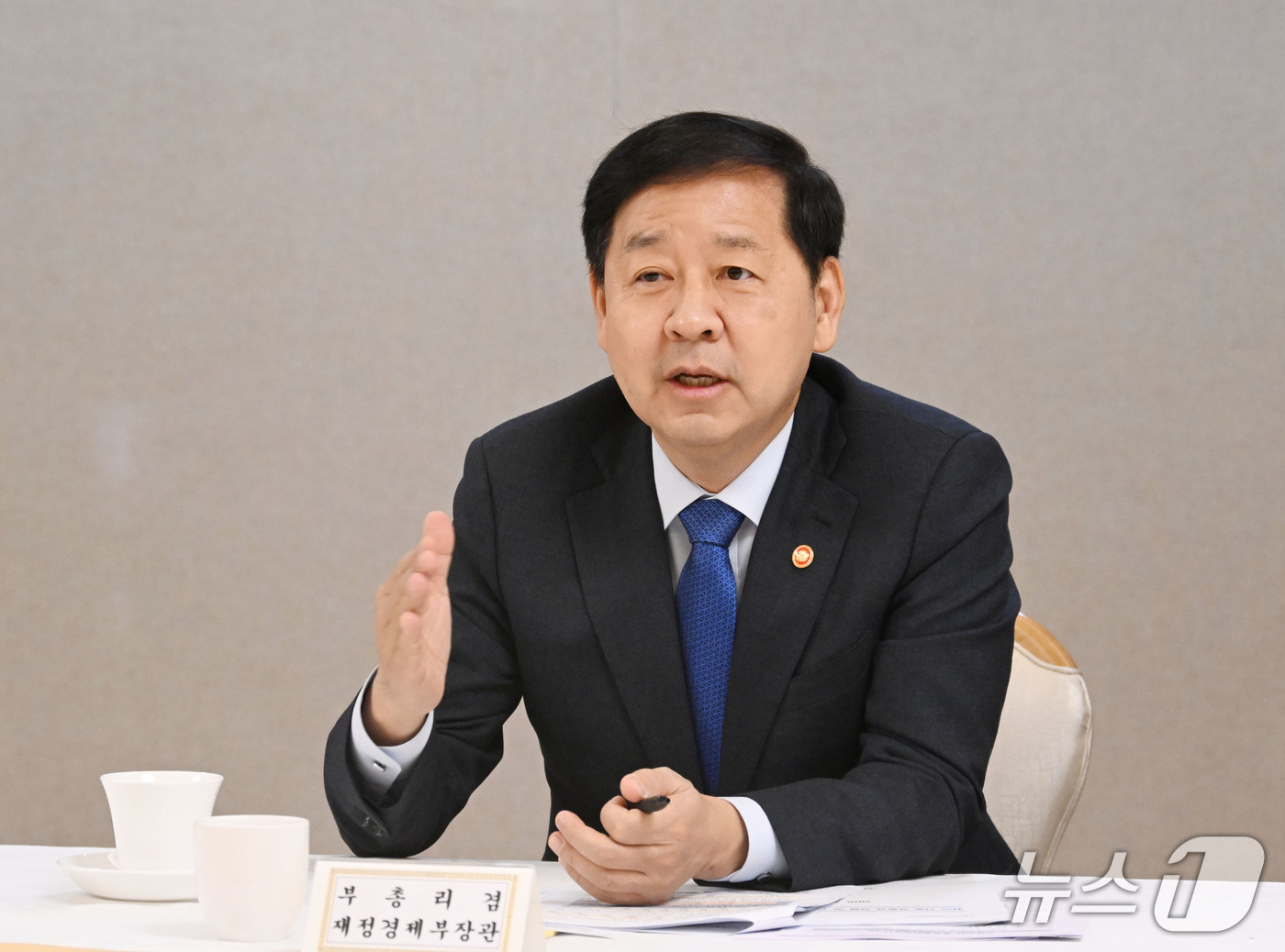 (서울=뉴스1) = 구윤철 부총리 겸 재정경제부 장관이 17일 서울 종로구 정부서울청사에서 열린 확대거시경제금융회의에서 발언을 하고 있다. (재정경제부 제공. 재판매 및 DB 금지 …