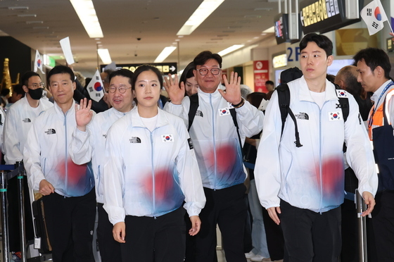 나고야 도착한 대한민국 AG 선수단