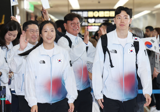나고야 입성한 대한민국 선수단