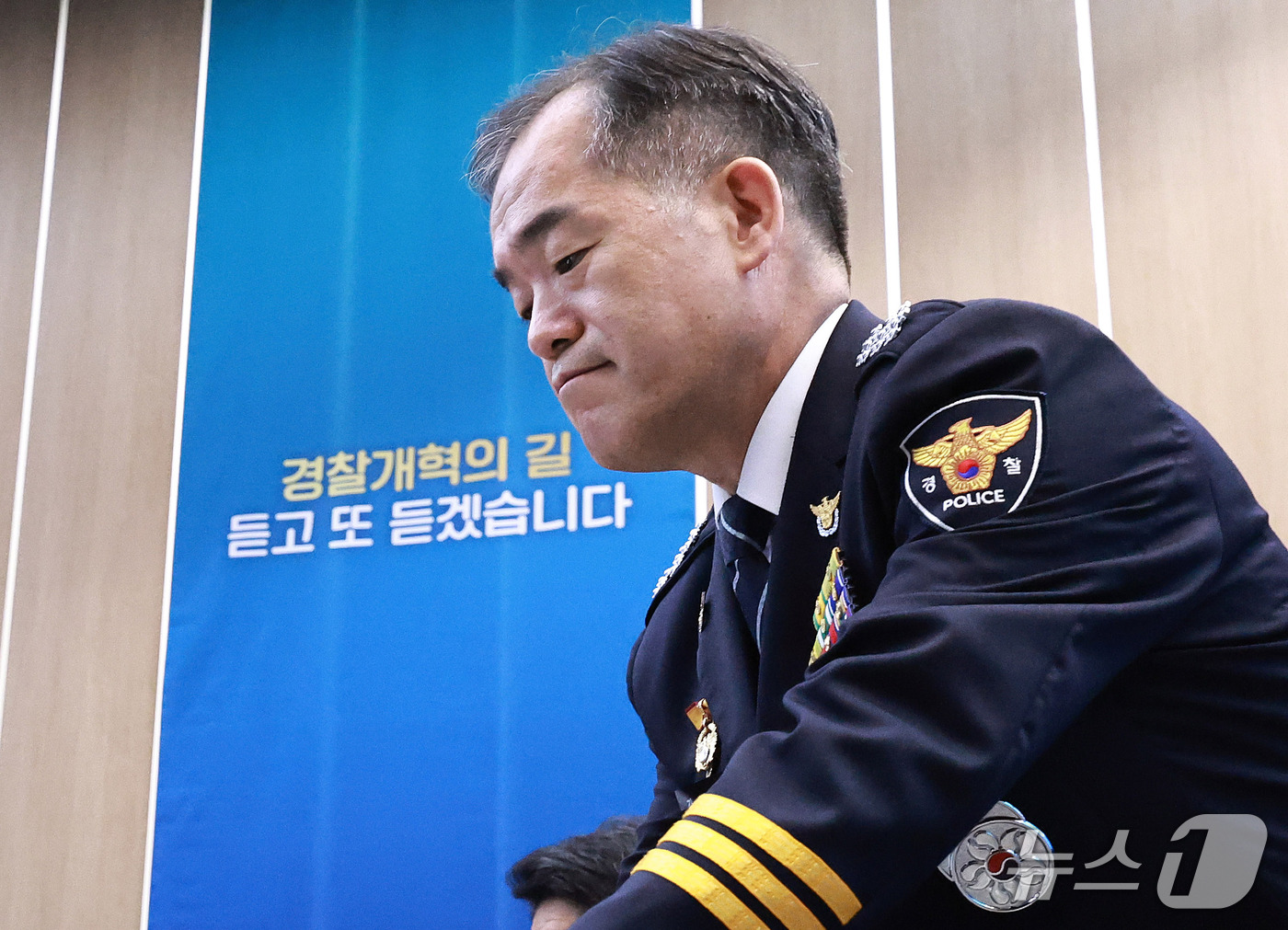 (서울=뉴스1) 구윤성 기자 = 김종철 경찰청장 직무대행이 17일 서울 서대문구 경찰청에서 열린 '경찰개혁 국민경청회'에 참석하고 있다. 2026.9.17/뉴스1