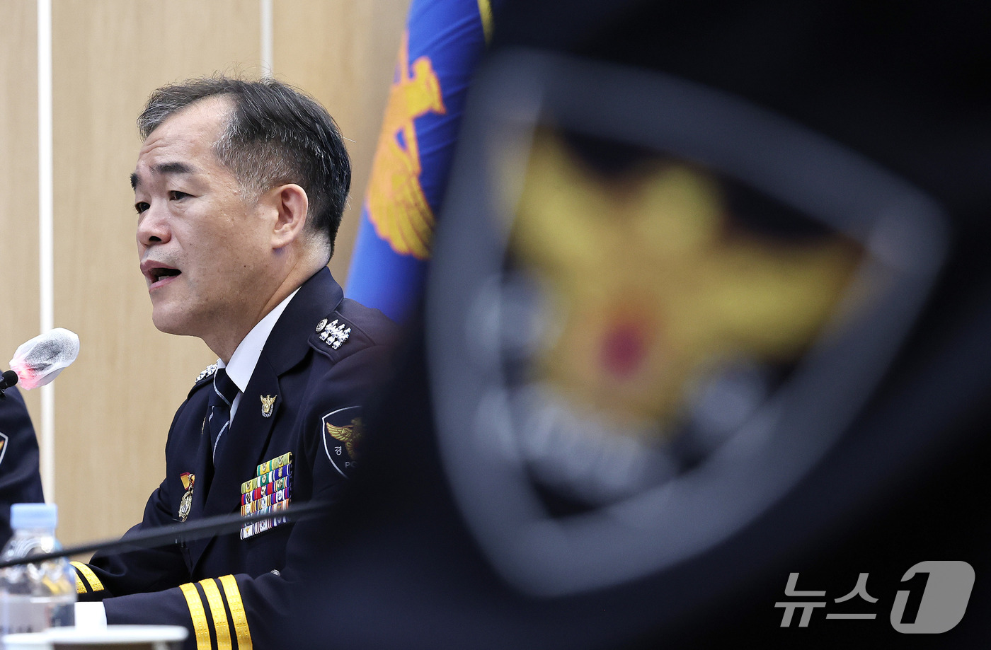 (서울=뉴스1) 구윤성 기자 = 김종철 경찰청장 직무대행이 17일 서울 서대문구 경찰청에서 열린 '경찰개혁 국민경청회'에서 모두발언을 하고 있다.  2026.9.17/뉴스1