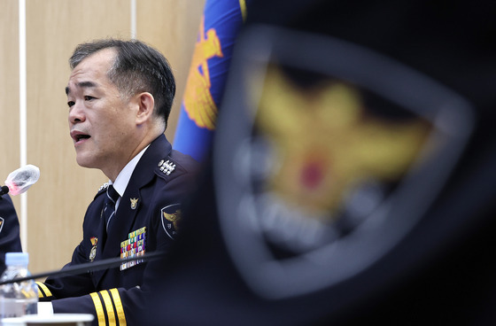 경청회 발언하는 김종철 경찰청장 대행