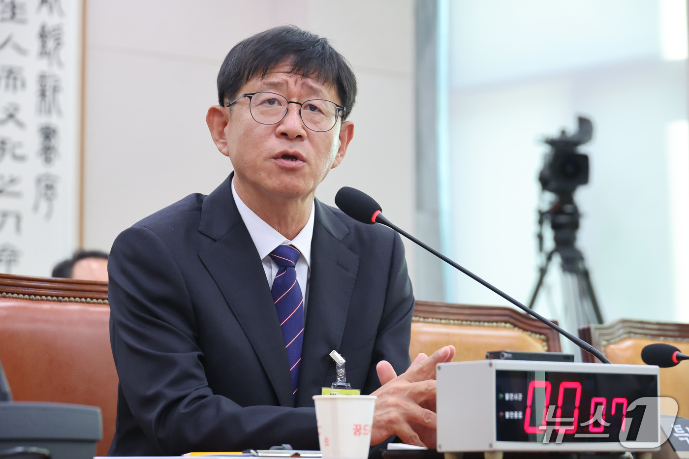 (서울=뉴스1) 신웅수 기자 = 최길수 특별감찰관 후보자가 18일 서울 여의도 국회 법제사법위원회에서 열린 인사청문회에서 의원 질의에 답변하고 있다. 2026.9.18/뉴스1