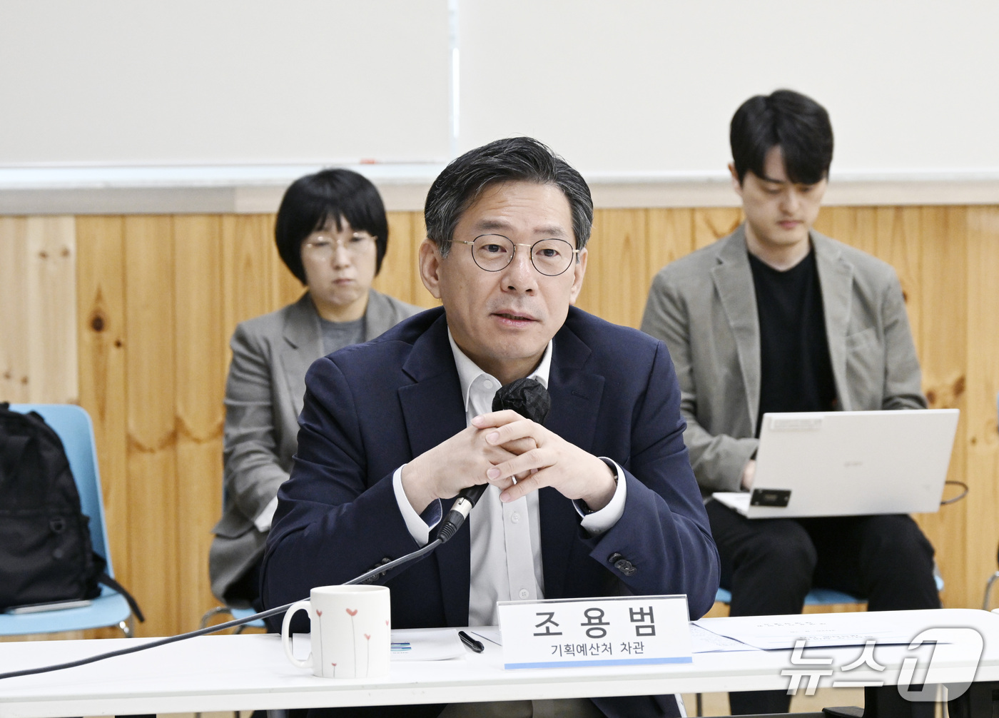 (서울=뉴스1) = 조용범 기획예산처 차관이 18일 오전 서울 구로구 구로구가족센터에서 집행점검 사업 간담회를 주재하고 있다. (기획예산처 제공. 재판매 및 DB 금지) 2026. …