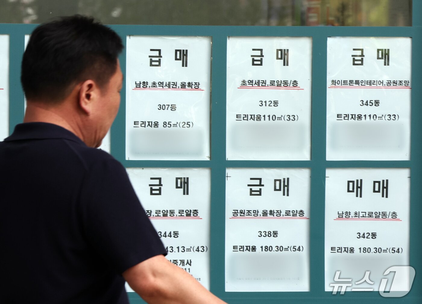 본문 이미지 - 서울 시내 한 부동산 중개업소에 게시된 매물 정보. 2026.9.18 ⓒ 뉴스1 김진환 기자