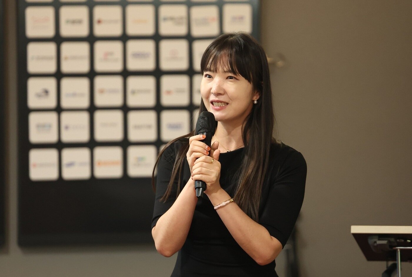 본문 이미지 - 반려동물 IR데이 사회를 맡은 송하나 GDIN 파트장 ⓒ 뉴스1 김영운 기자