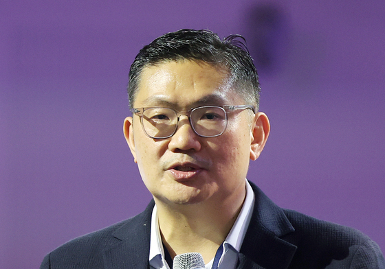 기조연설하는 김정한 CJ ENM 부사장