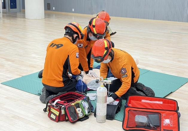 "구급차 오기 전 CPR"…경기 소방관들 '펌뷸런스' 현장 대응력 겨뤄
