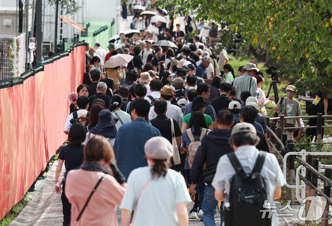 (나고야=뉴스1) 김민지 기자 = 2026 아이치·나고야 아시안게임 개막일인 19일 개회식이 열리는 일본 나고야 팔로마 미즈호 스타디움이 북적이고 있다. 2026.9.19/뉴스1