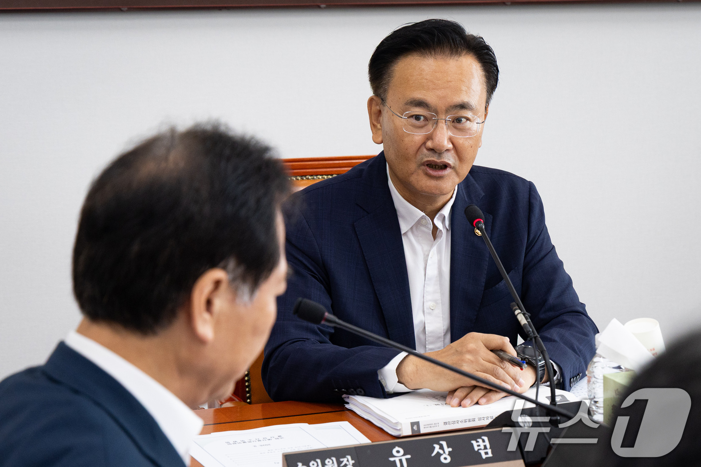 (서울=뉴스1) 유승관 기자 = 유상범 국회 예산결산특별위원회 2025회계연도 결산심사소위원장이 2일 서울 여의도 국회에서 열린 제439회 국회(정기회) 예산결산특별위원회 제1차 …