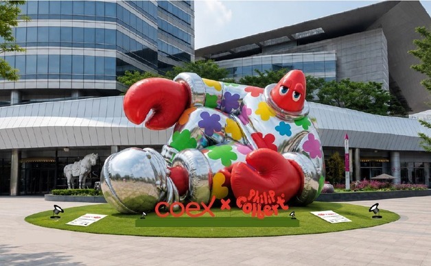 아셈광장에 필립 콜버트의 가재 풍선 조각…코엑스 40주년