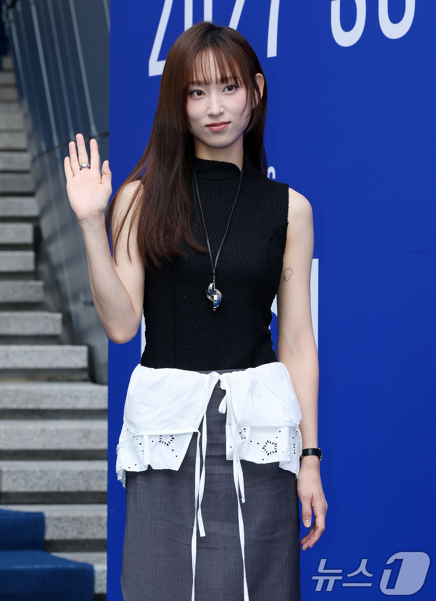 (서울=뉴스1) 김진환 기자 = 배우 류혜영이 2일 서울 중구 동대문디자인플라자(DDP)에서 열린 2027 S/S서울패션위크 얼킨(ul:kin) 컬렉션에 참석해 포즈를 취하고 있다 …