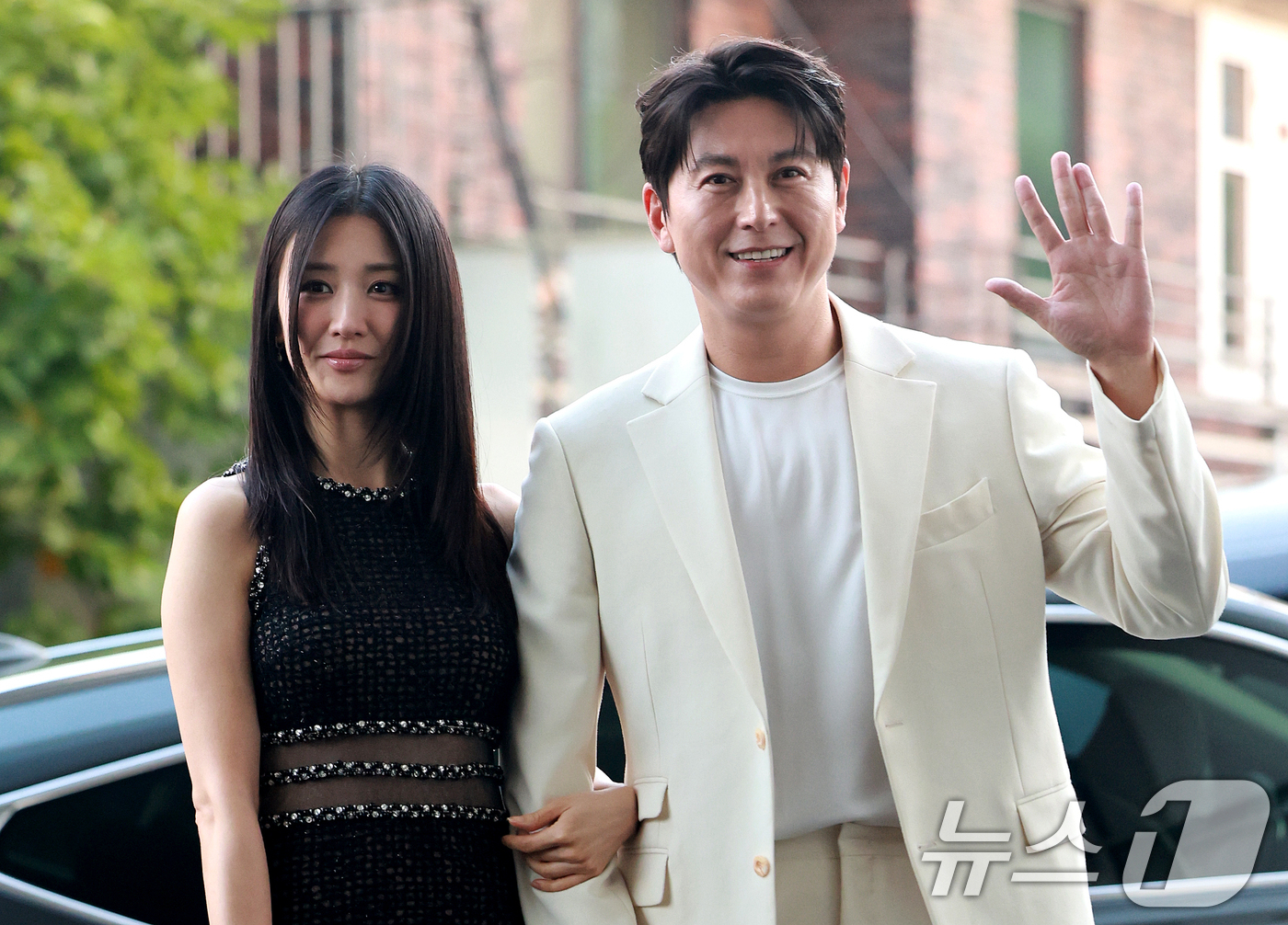 (서울=뉴스1) 이호윤 기자 = 배우 박하선, 류수영 부부가 2일 서울 용산구 리움미술관에서 열린 CJ 나이트 인 셀러브레이션 오브 프리즈 서울에 참석하고 있다. 2026.9.2/ …