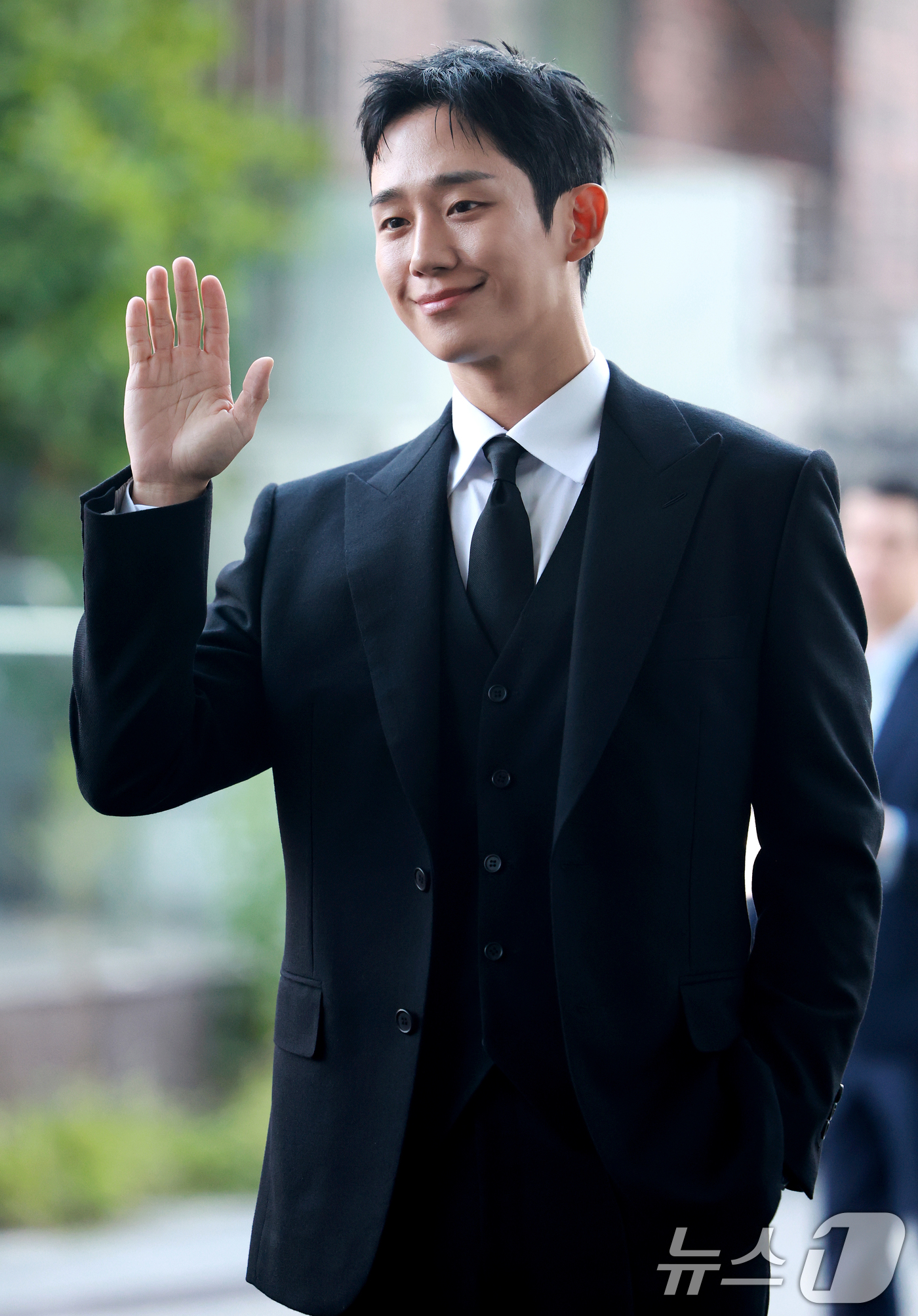 (서울=뉴스1) 이호윤 기자 = 배우 정해인이 2일 서울 용산구 리움미술관에서 열린 CJ 나이트 인 셀러브레이션 오브 프리즈 서울에 참석하고 있다. 2026.9.2/뉴스1