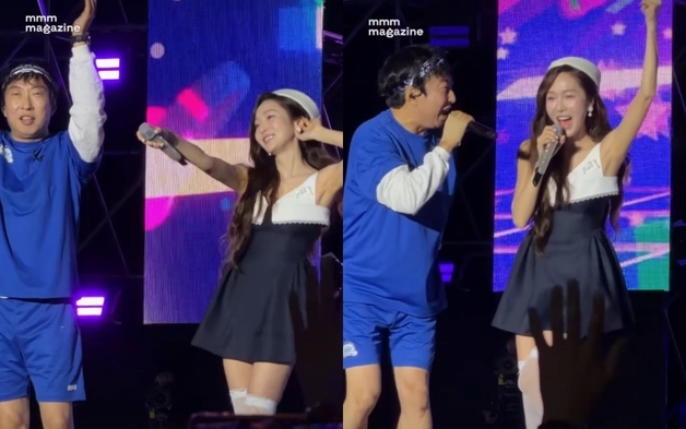 박명수·제시카, 17년 만에 '냉면' 무대…'명카드라이브' 호흡 여전 [N샷]