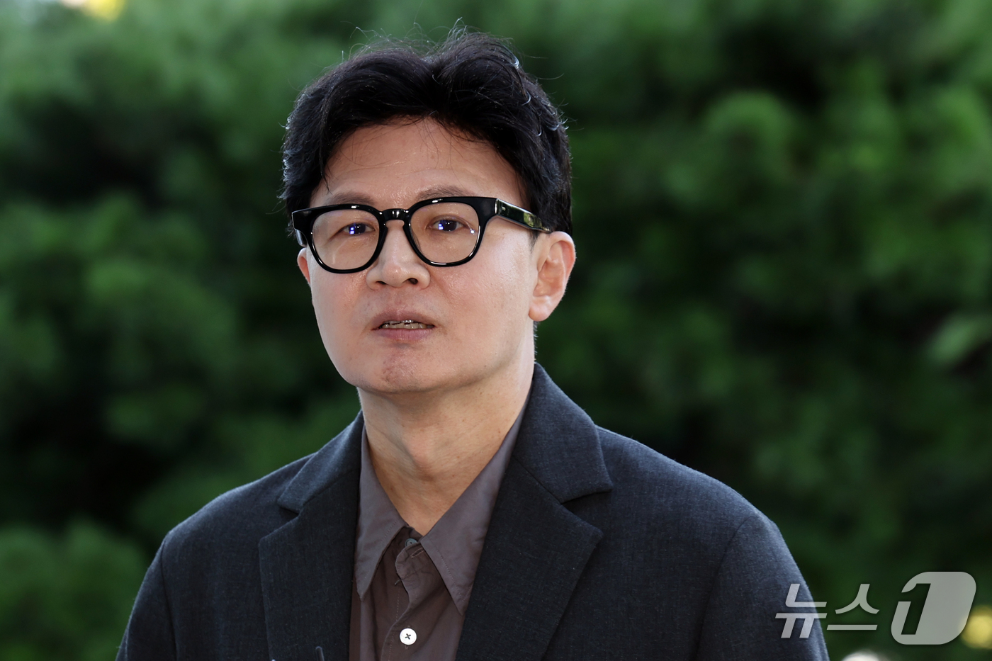 (서울=뉴스1) 황기선 기자 = 한동훈 무소속 의원이 20일 오후 서울 여의도 국회 의원회관 앞에서 법무부 장관 후보직에서 자진 사퇴한 김승원 더불어민주당 의원 등과 관련한 브리핑 …
