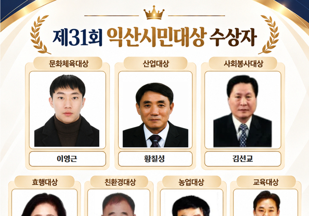 1만 시간 봉사·40년 지극한 효심…익산을 빛낸 7인의 얼굴