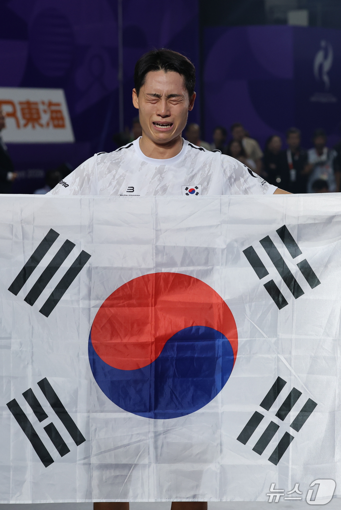 (나고야=뉴스1) 안은나 기자 = 한국 테크볼 사상 첫 국제종합스포츠대회 메달리스트가 된 이준석이 20일 일본 나고야 히가시 스포츠센터에서 열린 2026 아이치·나고야 아시안게임 …