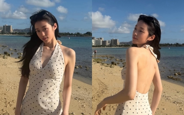 노윤서, 뒤돌아서니 깜짝…등 훅 파인 홀터넥 '반전 뒤태' [N샷]