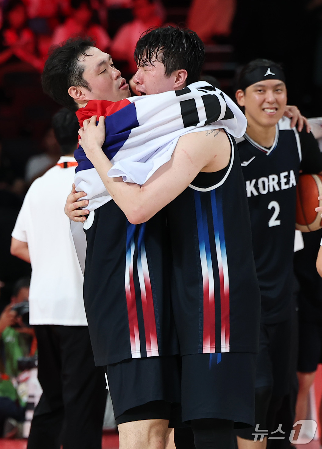 (나고야=뉴스1) 김도우 기자 = 20일 일본 나고야 아이치 인터내셔널 아레나에서 열린 2026 아이치·나고야 아시안게임 남자농구 결승전 대한민국과 일본의 경기, 12년 만에 금메 …