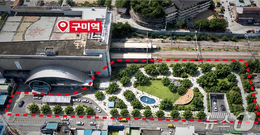 본문 이미지 - 구미역 광장 확장 예상도(구미시 제공. 재판매 및 DB 금지) ⓒ 뉴스1 정우용 기자