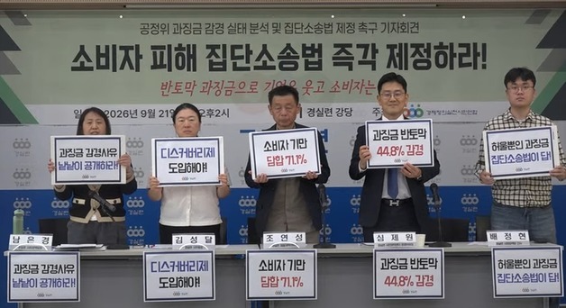 경실련 "공정위, 기업 과징금 44.8% 줄여 부과…3건 중 1건은 '반토막'"