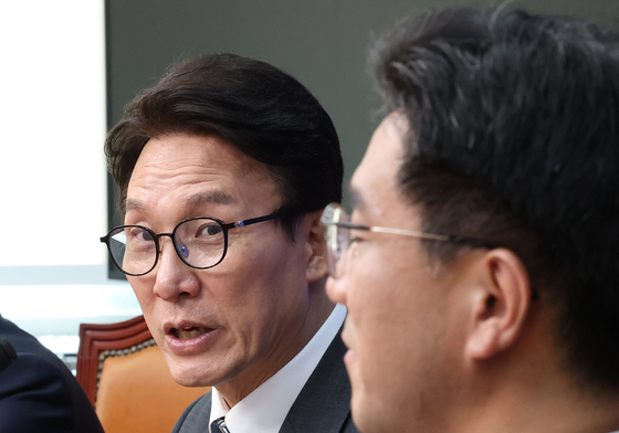기본소득당 오준호 대표 접견하는 김민석 대표