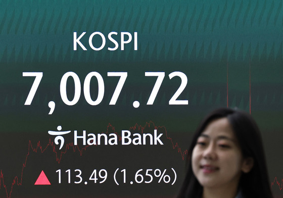 7000선 회복한 코스피