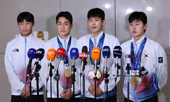 근대5종 남자 대표팀 '금빛 귀환'