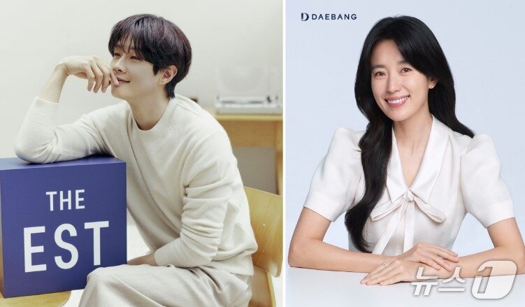 본문 이미지 - 동문건설 전속모델로 발탁된 배우 최우식(왼쪽)과 대방건설 전속모델 배우 한효주(오른쪽) (동문건설·대방건설 제공) 
