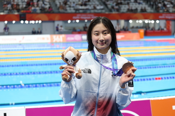 김승원, '50m 배영 동메달 획득'