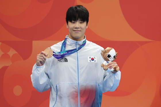 동메달 획득한 지유찬