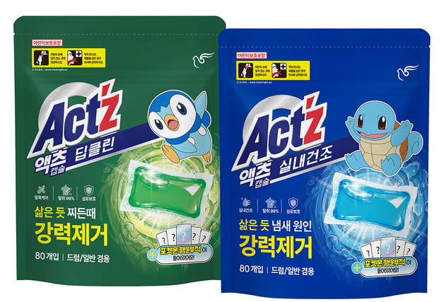 피죤, 포켓몬 협업 '액츠 캡슐세제' 출시…8배 초고농축