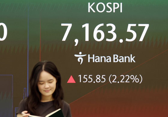 코스피 7161.61, 2.20% 상승 출발