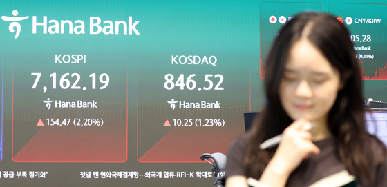 "AI 낙관론 부활" 코스피 2% 급등 7160선…반도체株 강세[개장시황]