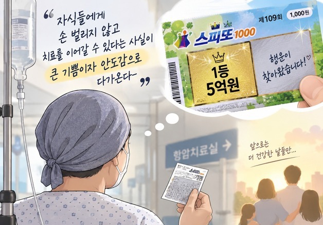 "항암치료 자식들 손 안 빌려도 돼"…병원 가다 산 복권 1등 당첨 감격