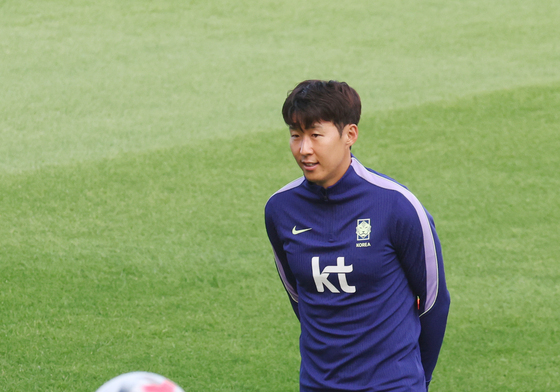 훈련 참석한 손흥민