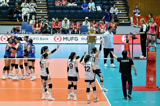 여자 배구, 또 빈손…태국과 동메달 결정전서 0-3 완패[AG]