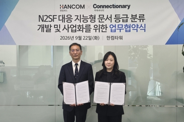 한컴위드-커넥셔너리, 'AI 지능형 문서 자동 분류' 공동 개발