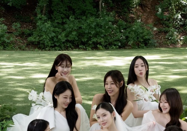 '10월 결혼' 조가빈 웨딩촬영…'만삭' 금조까지, 나인뮤지스 총출동 [N샷]