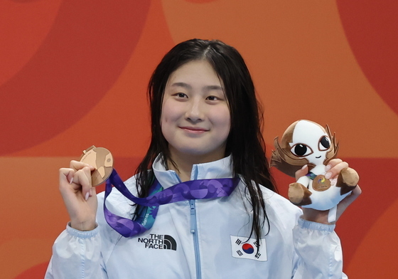 김승원, 여자 배영 100m 동메달